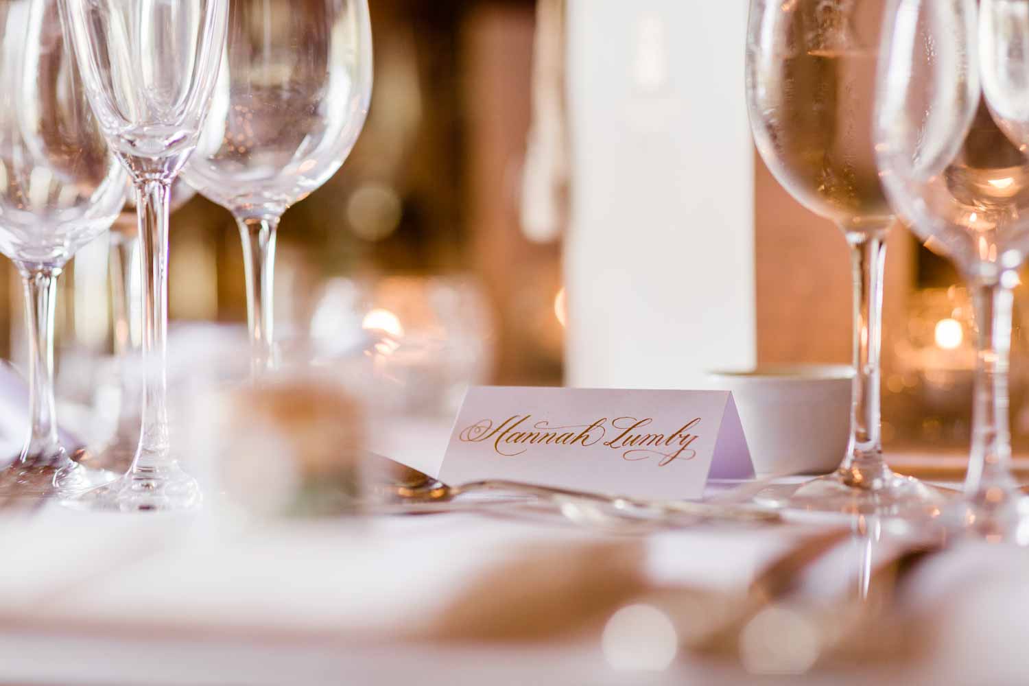 wedding table details at goodwood house wedding